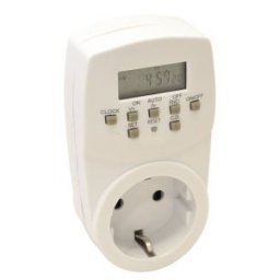 Dugaszolható elektronikus kapcsolóóra, heti 230V, 16A, IP20