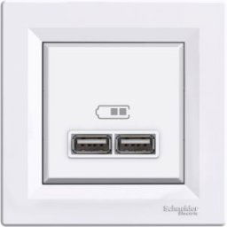 ASFORA Dupla USB töltő, 2.1A, A+A, fehér EPH2700221