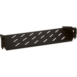 Legrand Tálca, Fix, 2U-19", 2 Ponton Rögzített Gyorspánttal, Mély: 360, Max: 15 Kg, Fekete, Lcs2 046502