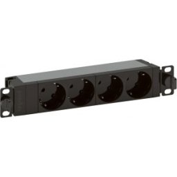 Legrand Elosztósor 10"/1U Normál Kim:4Xsch-Gyermekvédett, Táp: Háztartási -2P+F 16A, 1 Méter 646801