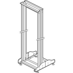 Legrand Nyitott Rack, 19", 42U, Mag: 1956, Szél: 540, Mély: 640, Szürke, Két Tatóbordás, Max: 300 Kg, Linkeorack 046395