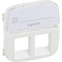 Valena Allure 2xRJ11/RJ45 aljzat burkolat címketartóval, Fehér , 755485