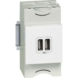 Program Mosaic Kettős Usb Töltő Aljzat, 1500 Ma, 2 Modulos, Fehér 077594