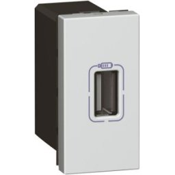 Program Mosaic Usb Töltő Aljzat, 750 Ma, 1 Modulos, Alumínium 079391