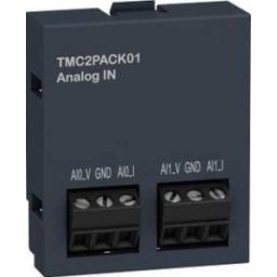 Modicon TMC jelkártya, csomagoló-vezérlő alkalmazás, 2 analóg bemenet (0-10V / 0-20mA / 4-20mA), 12 bit, M221 PLC-hez