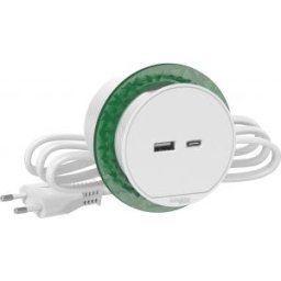 UNICA SYSTEM+ Bútorba süllyeszthető USB A+C töltő, fehér