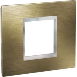 EASY STYL 2 modulos keret Rozsdamentes acél Bronz/Króm LMR7722038