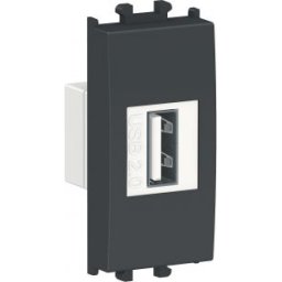 EASY STYL Usb csatlakozó aljazt 1 modulos Fekete LMR9810003