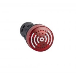 Easy Harmony XB2, Berregő, piros, AC/DC 24V, világító, műanyag, 22mm XB2BSB4LC