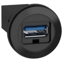 Harmony komplett műanyag USB csatlakozó, Ø22, USB3.0 aljzat A-A