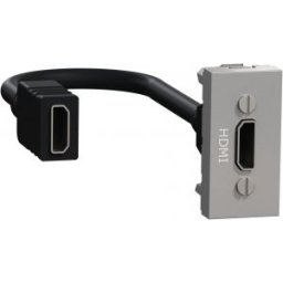 UNICA Hdmi csatlakozó aljazt 1 modulos Alumínium