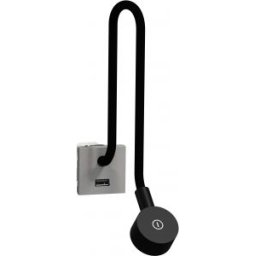UNICA Olvasólámpa + USB A töltő Alumínium 2 modulos
