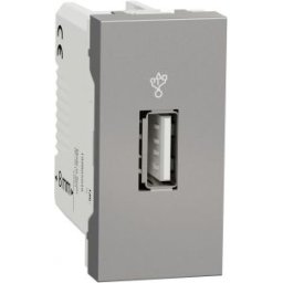 UNICA USB adat aljzat 1 modulos Alumínium