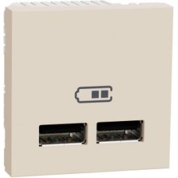 UNICA USB töltő 1A aljzat 2 modulos Bézs