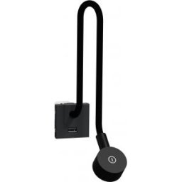 UNICA Olvasólámpa + USB A töltő Antracit 2 modulos