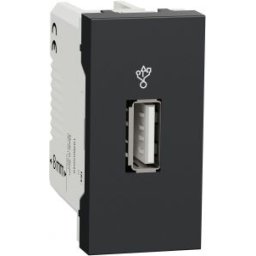 UNICA USB adat aljzat 1 modulos Antracit