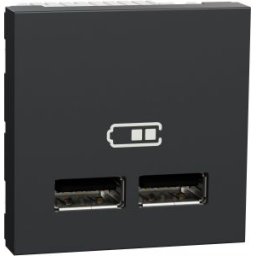 UNICA USB töltő 1A aljzat 2 modulos Antracit