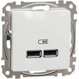 SEDNA Design Dupla USB töltő, A+A, 2.1A Fehér