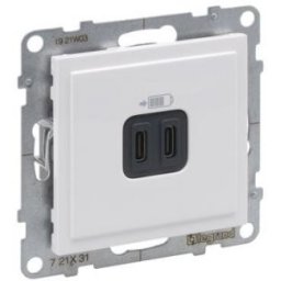 SUNO USB gyorstöltő aljzat C+C 15W Fehér 721131