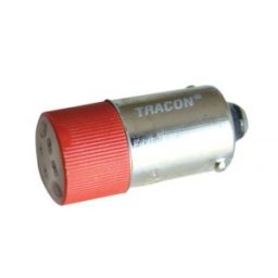 LED-es jelzőizzó, piros 24V AC/DC, Ba9s