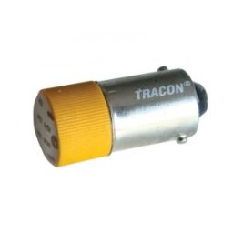 LED-es jelzőizzó, sárga 24V AC/DC, Ba9s