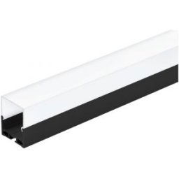 Led profil (Takaró búrával) Alumínium, Műanyag H:45mm L:2m W:35mm Fehér, Fekete