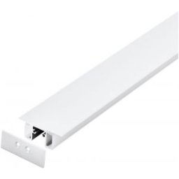 Led profil (Takaró búrával) Alumínium, Műanyag H:48mm L:2m W:18mm Fehér