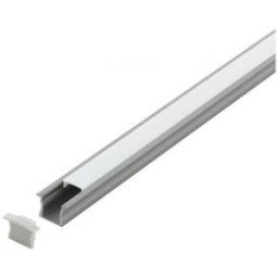 Süllyesztett Led profil (Takaró búrával) Alumínium, Műanyag H:15mm L:1m W:23mm Ezüst