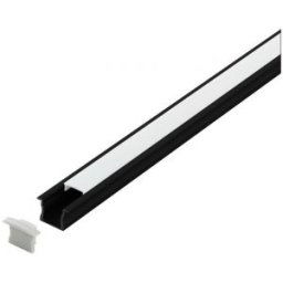 Süllyesztett Led profil (Takaró búrával) Alumínium, Műanyag H:15mm L:1m W:23mm Fehér, Fekete