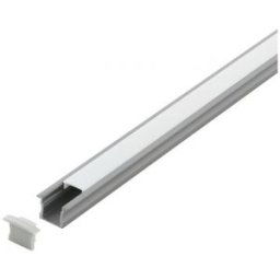 Süllyesztett Led profil (Takaró búrával) Alumínium, Műanyag H:15mm L:2m W:23mm Ezüst