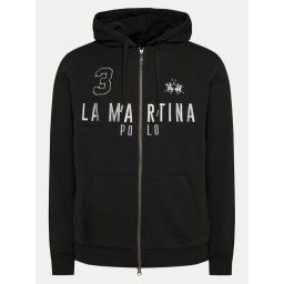 La Martina Pulóver YMF305 FP568 Fekete Regular Fit