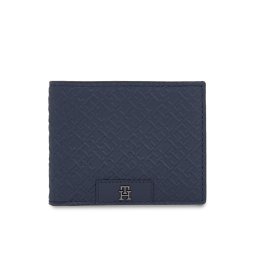 Tommy Hilfiger Nagyméretű férfi pénztárca Th Monogram Mini Cc Wallet AM0AM12175 Sötétkék