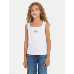Calvin Klein Jeans Felső Badge IG0IG02440 Fehér Regular Fit