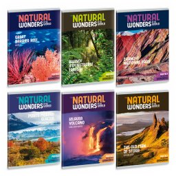 Füzet iskolai A5, 40lap, kockás Ars Una NATURAL WONDERS (5102) 21 10db/csomag