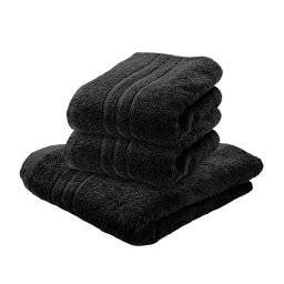 COMFORT fekete 2db fürdőlepedő 70x140 cm, 100% pamut