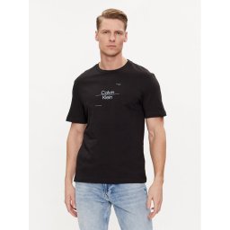 Calvin Klein Póló Line Logo K10K112489 Fekete Regular Fit