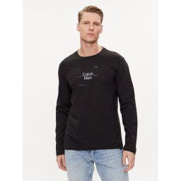 Calvin Klein Hosszú ujjú Line Logo K10K112483 Fekete Regular Fit