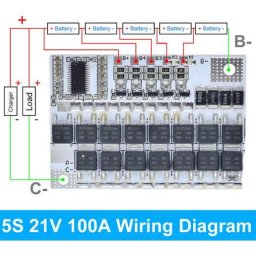 Bms 5s 21v 100a Balanced Li-ion Akku Pakkokhoz (5386)