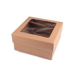 Papír doboz natural átlátszó ablakkal / Papírdoboz
