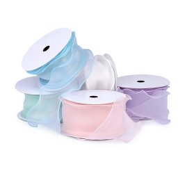 Organza szalag gyöngyházfénnyel szélessége 80 mm