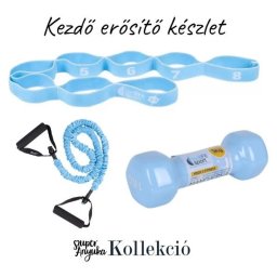 Erősítő készlet kezdő - gumihurok, gumikötél, súlyzó
