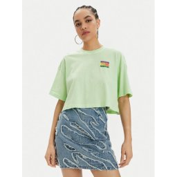 Tommy Jeans Póló Summer Flag DW0DW18141 Zöld Oversize