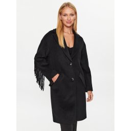 Guess Gyapjú kabát Martine W2BL51 WEWU0 Fekete Relaxed Fit
