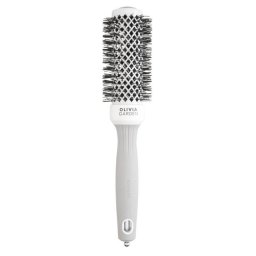 Olivia Garden Expert Blowout Shine White ezüst körkefe 35