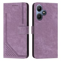 STRIPE Pénztárca tok szíjjal Infinix Hot 30i lila