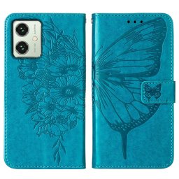 ART BUTTERFLY pénztárca tok Motorola Moto G54 5G / G54 5G Power Edition kék