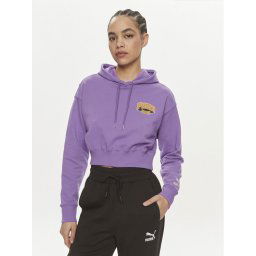 Puma Pulóver For The Fanbase 624346 Lila Relaxed Fit