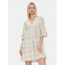 Vero Moda Nyári ruha Dicthe 10225127 Bézs Loose Fit