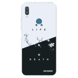Átlátszó szilikon tok az alábbi mobiltelefonokra Huawei Y6 2019 - Life - Death