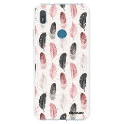Átlátszó szilikon tok az alábbi mobiltelefonokra Huawei Y6 2019 - Feather 2